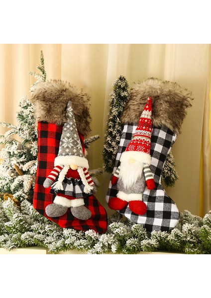 Noel Süslemeleri Noel Baba Çorap Kumaş Bebek Ağacı Kolye Noel Süsleri Hediye Çanta Ev Dekor Noel, A (Yurt Dışından) modelleri