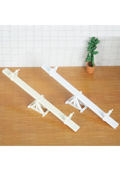 1/12 Minyatür Bebek Evi Tahterevalli Mini Model Oyuncaklar Dıy Yaşam Sahnesi Bahçe Mobilya Aksesuarları Beyaz (Yurt Dışından) modelleri