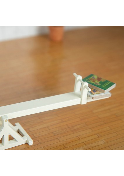 1/12 Minyatür Bebek Evi Tahterevalli Mini Model Oyuncaklar Dıy Yaşam Sahnesi Bahçe Mobilya Aksesuarları Beyaz (Yurt Dışından) indirimleri