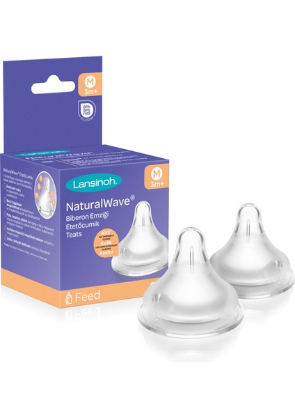 NaturalWave® 2'li Biberon Emziği Orta Akışlı