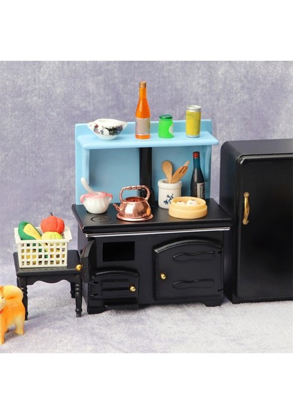 Mini Mobilya Modeli 1:12 Retro Avrupa Tarzı Mutfak Sobası Minyatür Malzemeleri Için (Yurt Dışından) modelleri
