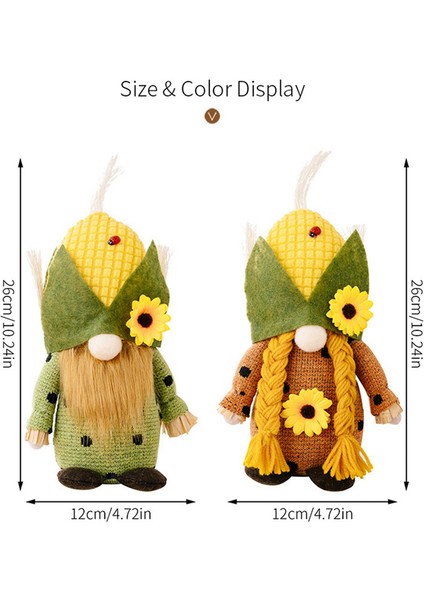 Şükran Günü Hasat Festivali Mısır Rudolph Bebek Süsleri Gnome Peluş Bebek Kadın (Yurt Dışından) indirimleri