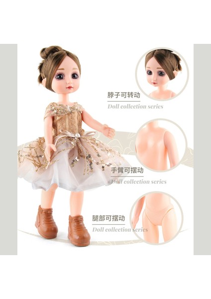 12 Inç 30 cm 9 Hareketli Eklemler Bjd Bebek 1/6 Makyaj Giydirme Sevimli Göz Küresi Bebekler Moda Kızlar Için Oyuncak B (Yurt Dışından) indirimleri