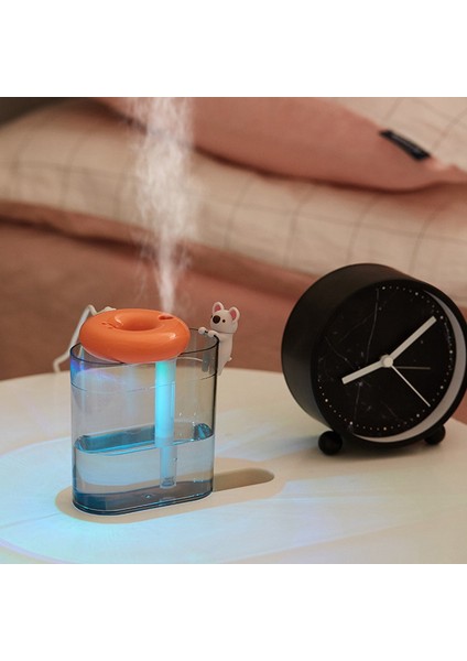 USB Nemlendirici Yüzme Simidi Sevimli Hayvan Ultrasonik Serin Mist Aroma Hava Yağ Difüzörü Romantik Renkli LED Lamba B (Yurt Dışından) fiyatları
