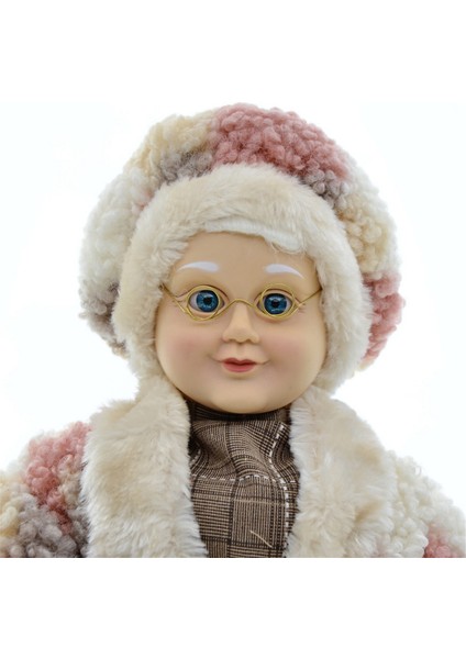 Noel Dekor Büyük Heykelcik Peluş Bebek Büyükanne Yeni Yıl Ev Odası Dekorasyon Ağacı Süsler 45 cm (Yurt Dışından)