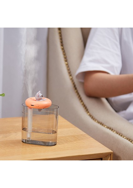 USB Nemlendirici Yüzme Simidi Sevimli Hayvan Ultrasonik Serin Mist Aroma Hava Yağ Difüzörü Romantik Renkli LED Lamba B (Yurt Dışından) fırsatları