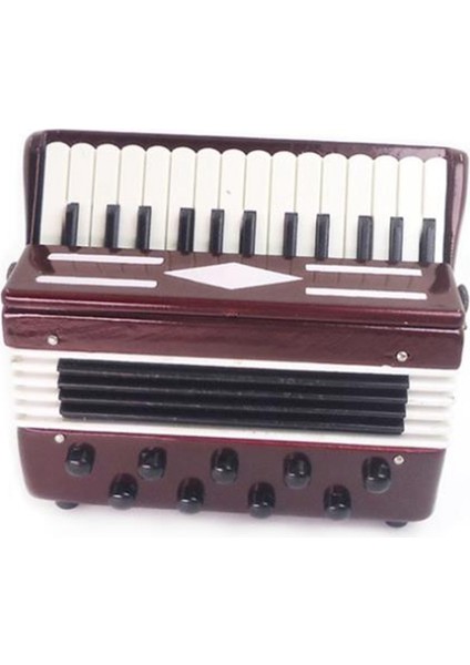 1/12 Ahşap Akordeon Minyatür Müzik Aletleri Model Koleksiyonu (Yurt Dışından)