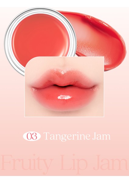 Yoğun Parlaklık Sunan, Meyve Renklerinde Kavanozda Dudak Balmı Dasıque Fruity Lip Jam 03 Tangerine