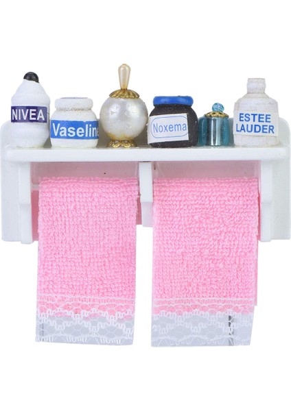 1:12 Mini Bebek Evi Banyo Duvar Çerçevesi Minyatür Mobilya Aksesuarları Duş Odası Dekorasyonu (Yurt Dışından)