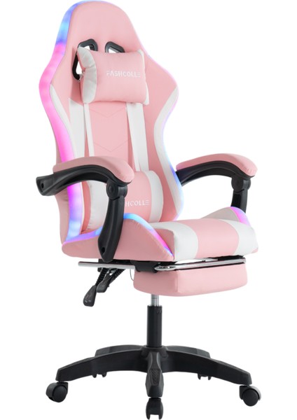 Pink Star Işıklı - Masaj Özellikli Oyuncu Koltuğu Pembe-Beyaz fırsatları