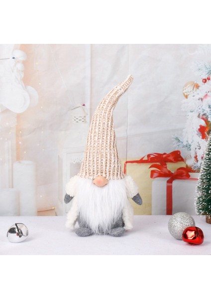 Örme Uzun Şapka Noel Cüce Gnome Bebek Süsleri Sevimli Ev Dekor Kutlama Masaüstü Dekor (A) (Yurt Dışından) modelleri