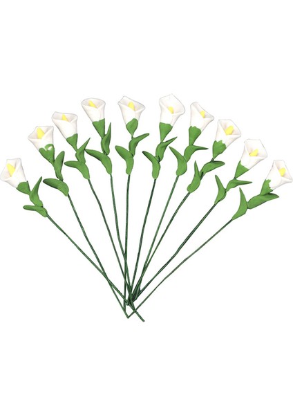 10 Adet 1/12 Minyatür Aksesuarları Mini Kil Calla Zambak Simülasyon Çiçek Modeli Dekorasyon Için (Yurt Dışından)