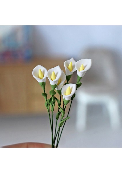 10 Adet 1/12 Minyatür Aksesuarları Mini Kil Calla Zambak Simülasyon Çiçek Modeli Dekorasyon Için (Yurt Dışından) fiyatları