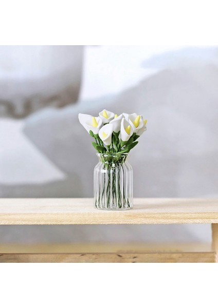 10 Adet 1/12 Minyatür Aksesuarları Mini Kil Calla Zambak Simülasyon Çiçek Modeli Dekorasyon Için (Yurt Dışından) modelleri