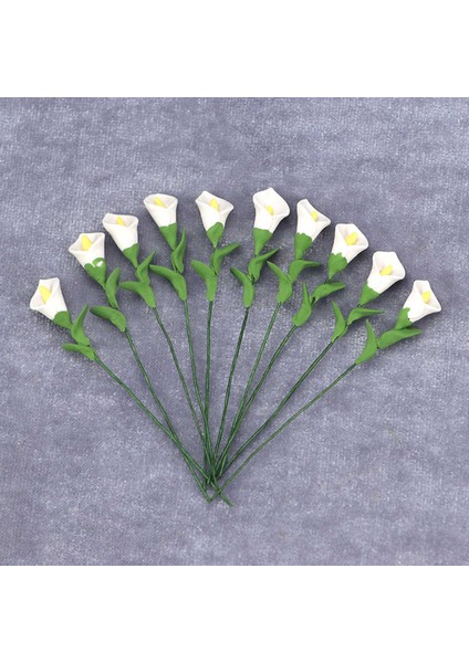 10 Adet 1/12 Minyatür Aksesuarları Mini Kil Calla Zambak Simülasyon Çiçek Modeli Dekorasyon Için (Yurt Dışından) fırsatları