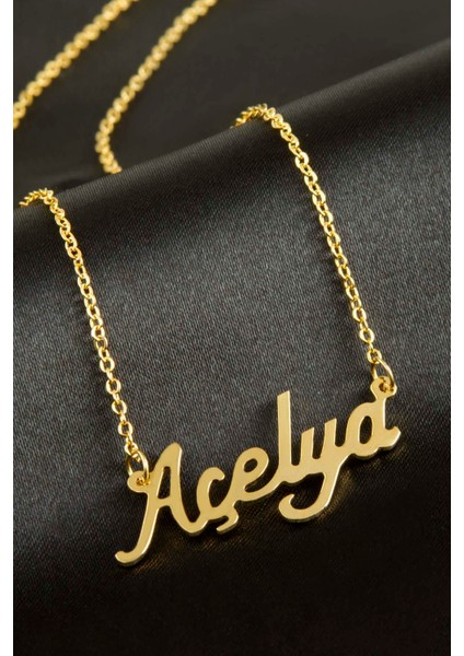 Resveq Açelya İsimli Kolye -Sarı