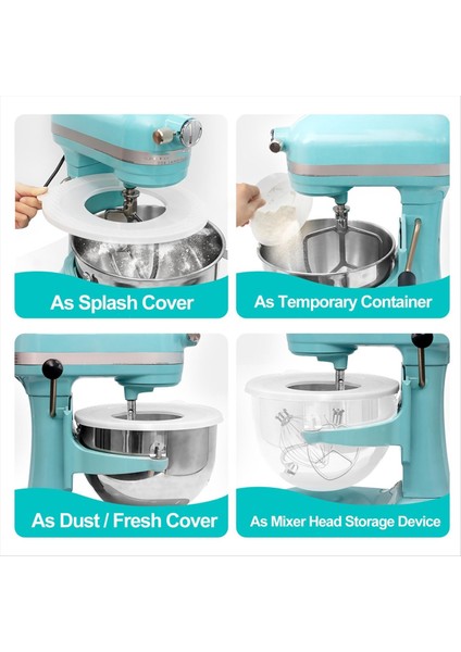Kitchenaid Stand Mikseri Için 6qt Paslanmaz Çelik Mikser Kabı, Kase Kapağı ve Çırpıcı Kürek Aparatı Yedek Parçası (Yurt Dışından) fırsatları