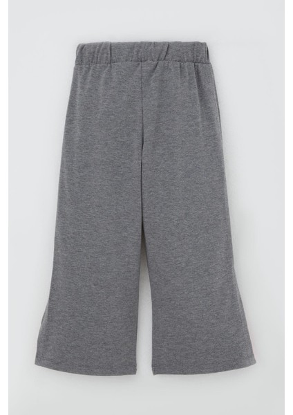 Kız Çocuk Pantolonlu Takım Çiçek Baskılı Yırtmaçlı 6-12 Yaş, Pembe