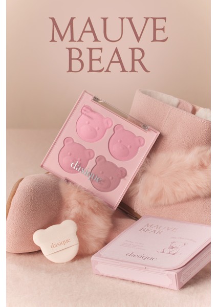 Karıştırılabilir Renk Tonlarına Sahip 4lü Jel Allık Dasıque Blending Mood Cheek (#17 Mauve Bear)
