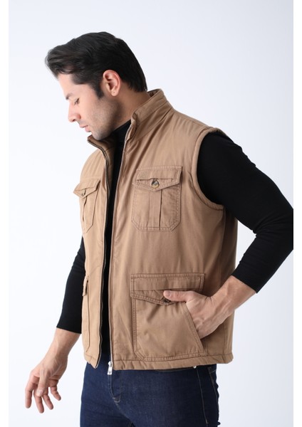 Erkek Kışlık Yelek Pamuklu Kapitoneli Dört Cepli fiyatları