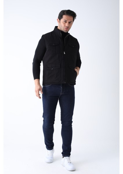Erkek Kışlık Yelek Pamuklu Kapitoneli Dört Cepli fiyatları