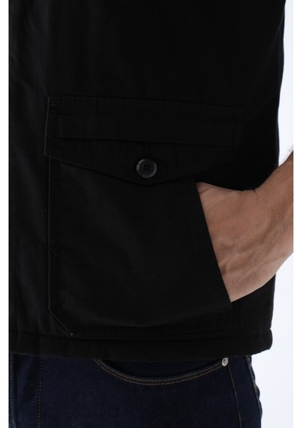 Erkek Kışlık Yelek Pamuklu Kapitoneli Dört Cepli indirimleri