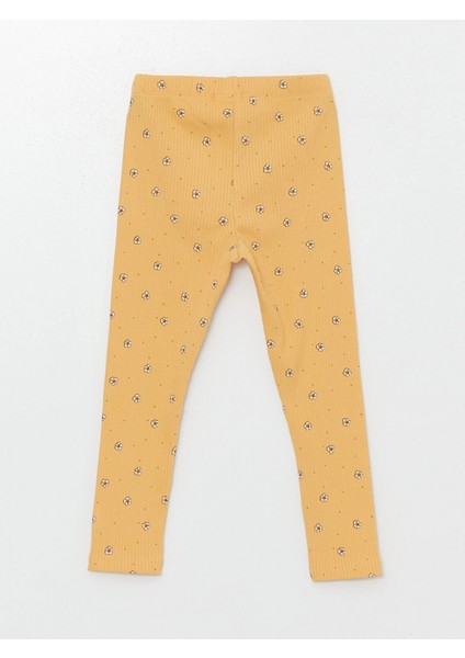 Lcw Kids Sarı Beli Lastikli Çiçekli Kız Bebek Tayt fiyatları