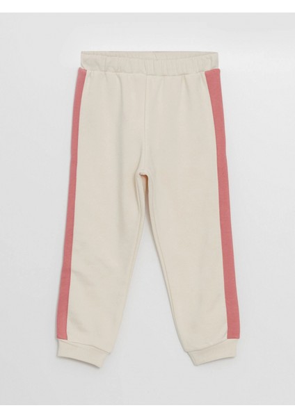 Lcw Kids Ekru Beli Lastikli Kız Çocuk Eşofman Alt