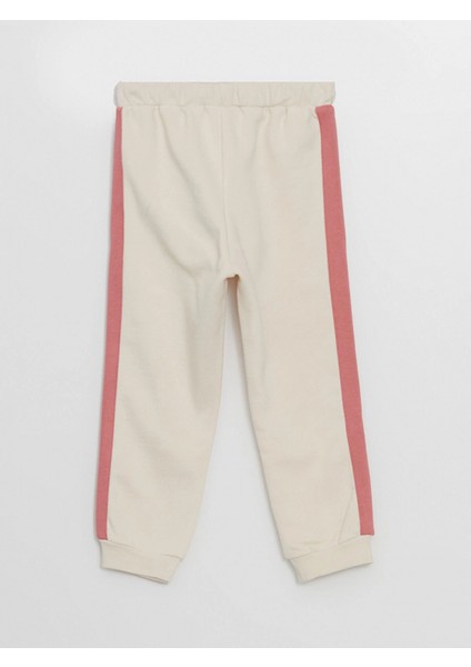 Lcw Kids Ekru Beli Lastikli Kız Çocuk Eşofman Alt modelleri