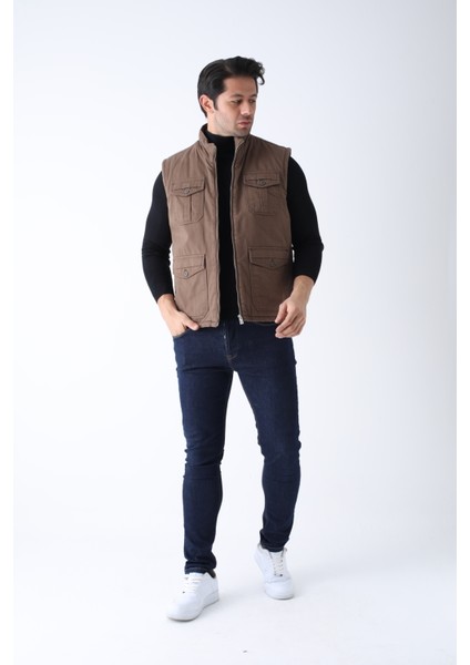 Erkek Kışlık Yelek Pamuklu Kapitoneli Dört Cepli fiyatları