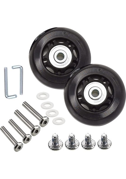 Bavul Bagaj Tekerleği Yedek Kit Kauçuk Evrensel Tekerlekler Döner Tekerlek Bearingtool (Od: 75 W: 24 Kimlik: 6 Aks: 36/40MM) (Yurt Dışından)