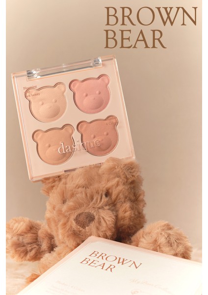 Karıştırılabilir Renk Tonlarına Sahip 4lü Jel Allık Dasıque Blending Mood Cheek (#16 Brown Bear)