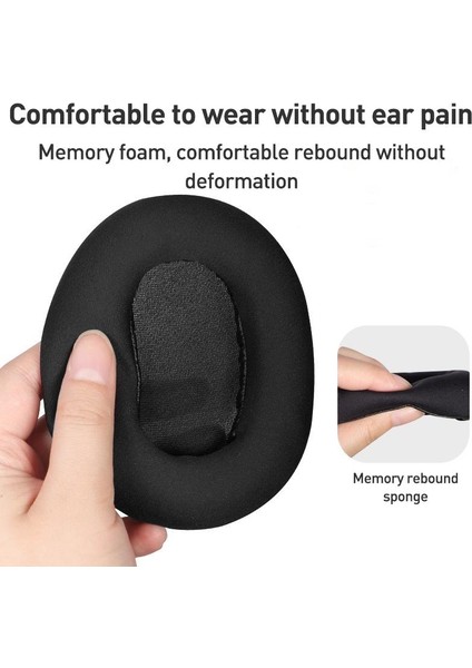 Sony Ice Silk Kumaş Için 2 Adet Yedek Kulaklık Yastığı (Siyah) (Yurt Dışından) modelleri