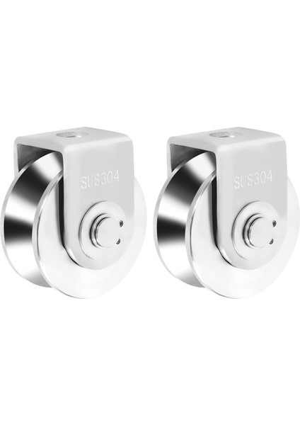 2pcs 2 Inç V Tipi Kasnak Silindiri 304 Paslanmaz Çelik Sürgülü Kapı Silin (Yurt Dışından)