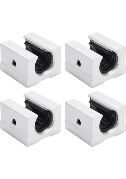 4 x SBR12UU 12MM Alüminyum Doğrusal Hareketli Yönlendirici Rulman Bloğu, Gümüş (Yurt Dışından)