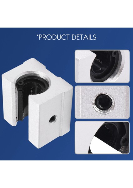 4 x SBR12UU 12MM Alüminyum Doğrusal Hareketli Yönlendirici Rulman Bloğu, Gümüş (Yurt Dışından) indirimleri