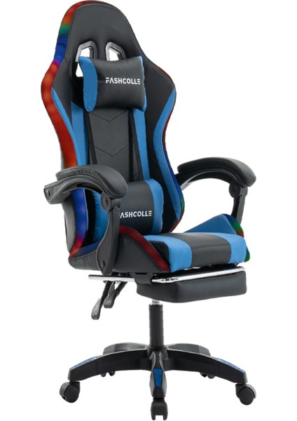 Blue Star Işıklı - Masaj Özellikli Oyuncu Koltuğu Mavi-Siyah fırsatları