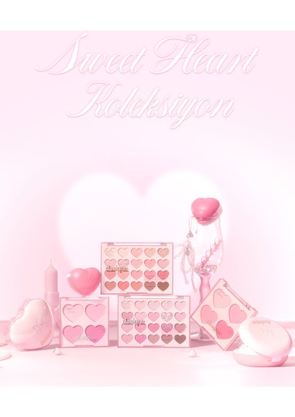 Karıştırılabilir Renk Tonlarına Sahip 4lü Allık Paleti Dasıque Blending Mood Cheek (#14 Love Heart)