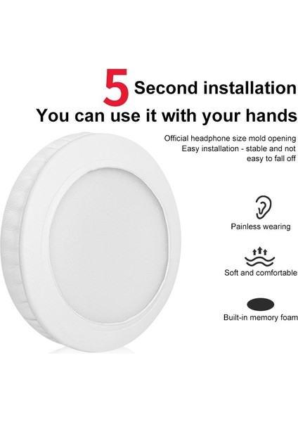 Brookstone Yowu Skirk Mod Z 3g Için 2 Adet Deri Kulaklık Yastığı (Beyaz) (Yurt Dışından) indirimleri