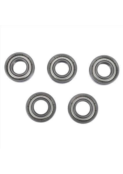 6002Z 15 x 32 x 9 mm Koruyucu Metal Bilyalı Yataklar 5 Adet, Gümüş (Yurt Dışından)