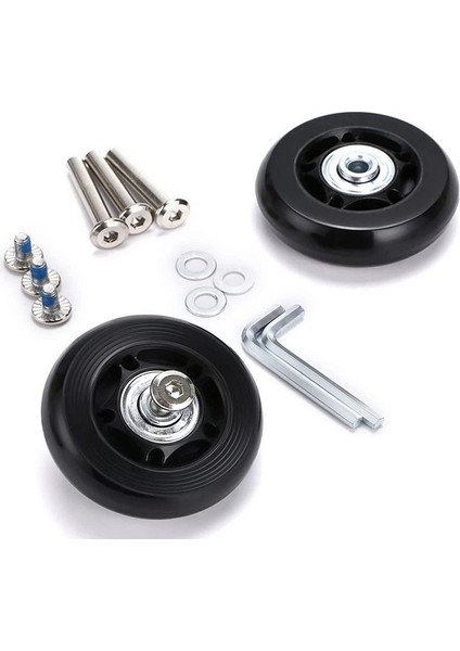 60MM x 18MM Bagaj Bavul Yedek Tekerlekler, Kauçuk Döner Tekerlek Tekerlekleri Yatakları Onarım Kitleri, 1 Set 2 (Yurt Dışından) modelleri