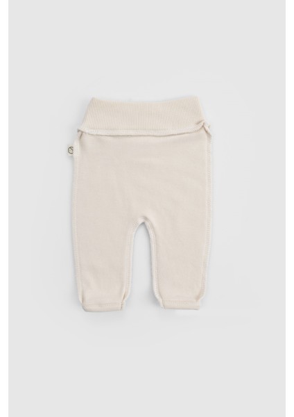 Ters Dikişli Organik Pamuk Ekru Prematüre Kruvaze Takım