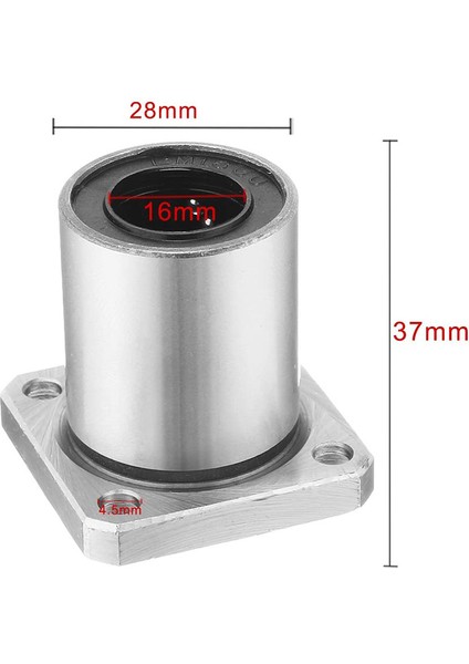 Flanş Doğrusal Hareketli Burçlu Top 16MMX28MMX37MM (LMK16UU 2 Pc) (Yurt Dışından) fırsatları