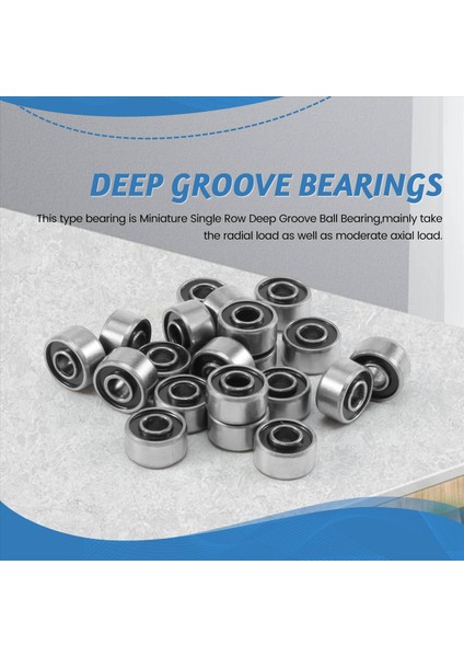 693RS 3MMX8MMX4MM Çift Mühürlü Minyatür Derin Groove Ball Rulman 20 Pcs (Yurt Dışından) fırsatları