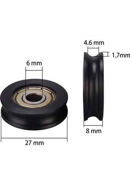 5 Pcs Plastik Gömülü 626ZZ Pencere Kapı Tekerleği U Groove Kılavuzu Kasnak 6278MM 3D Yazıcı Için Bilyalı Yatak (Yurt Dışından) fiyatları