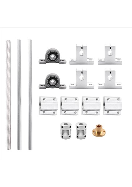 15PCS 200MM Optik Eksen Kılavuzu Yatak Muhafazaları Alüminyum Demiryolu Şaft Kurşun Vidalı Çubuk Slayt Burç Mil Birleştirme Cnc Parçaları (Yurt Dışından) fiyatları