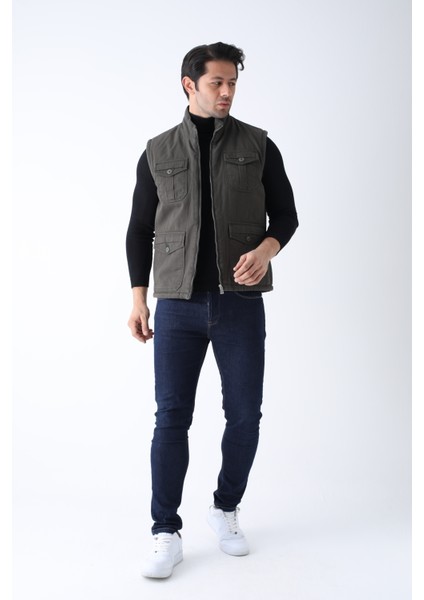 Erkek Kışlık Yelek Pamuklu Kapitoneli Dört Cepli fiyatları