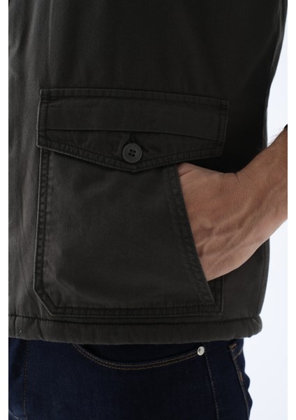 Erkek Kışlık Yelek Pamuklu Kapitoneli Dört Cepli indirimleri