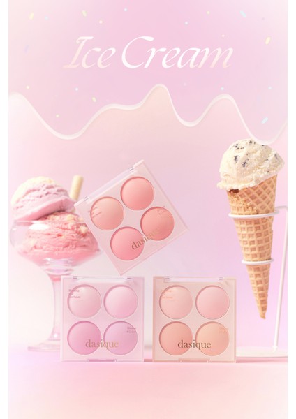 Karıştırılabilir Renk Tonlarına Sahip 4lü Allık Dasıque Blending Mood Cheek (#08 Blueberry Sorbet)