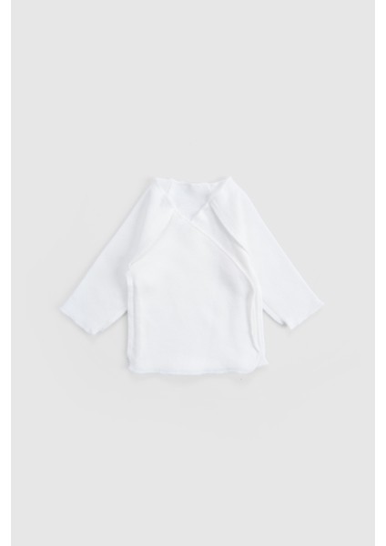 Ters Dikişli Organik Pamuk Ekru Prematüre Hastane Çıkış Seti 10'lu